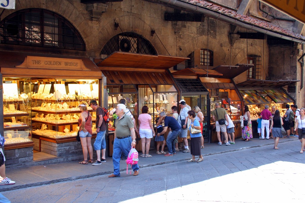 Schmuckhandel auf der Ponte Vecchio